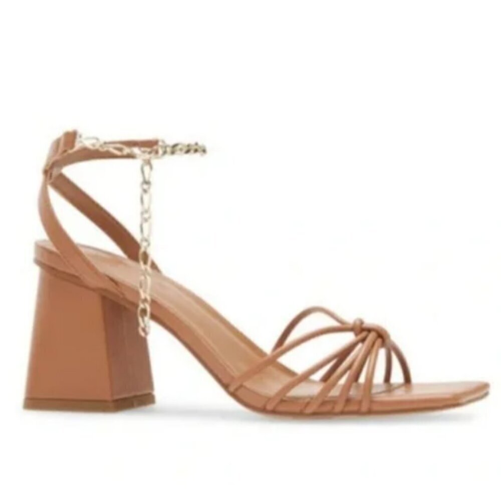Open Edit Size 7 Clarissa Chain Sandal In Tan NWOT
